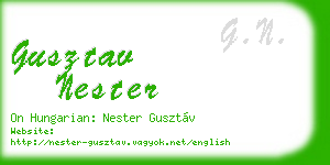 gusztav nester business card